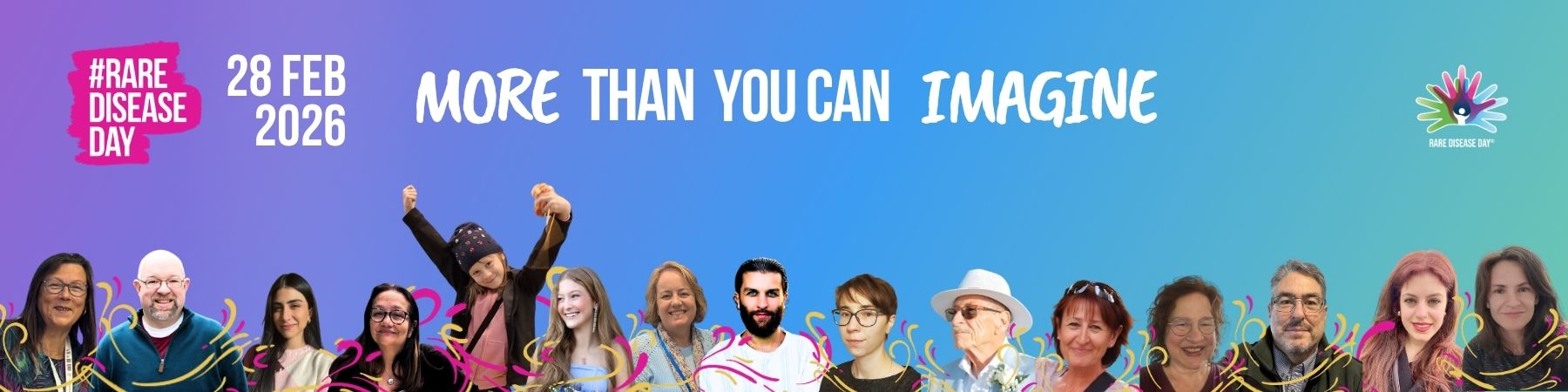 Rare Disease Day header banner with HoFH ambassadors